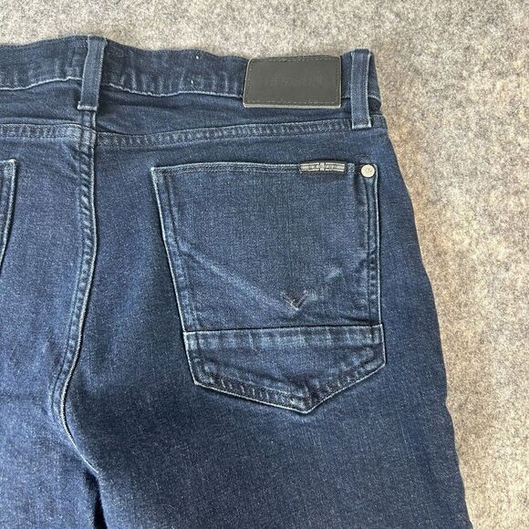 Hudson Jeans Mens 33 Blake Slim Straight Dark Wash Denim Zip Fly Stretch - Picture 9 of 11
